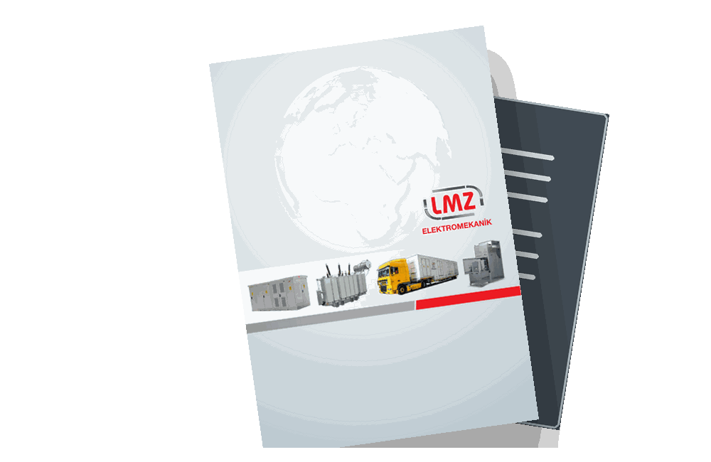 Official LMZ English catalog cover and an abstract document silhouette