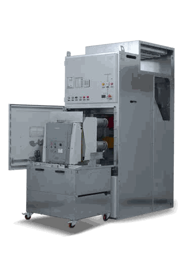 LMZ LMC metal clad medium voltage switchgear from official catalog, transparent product photograph